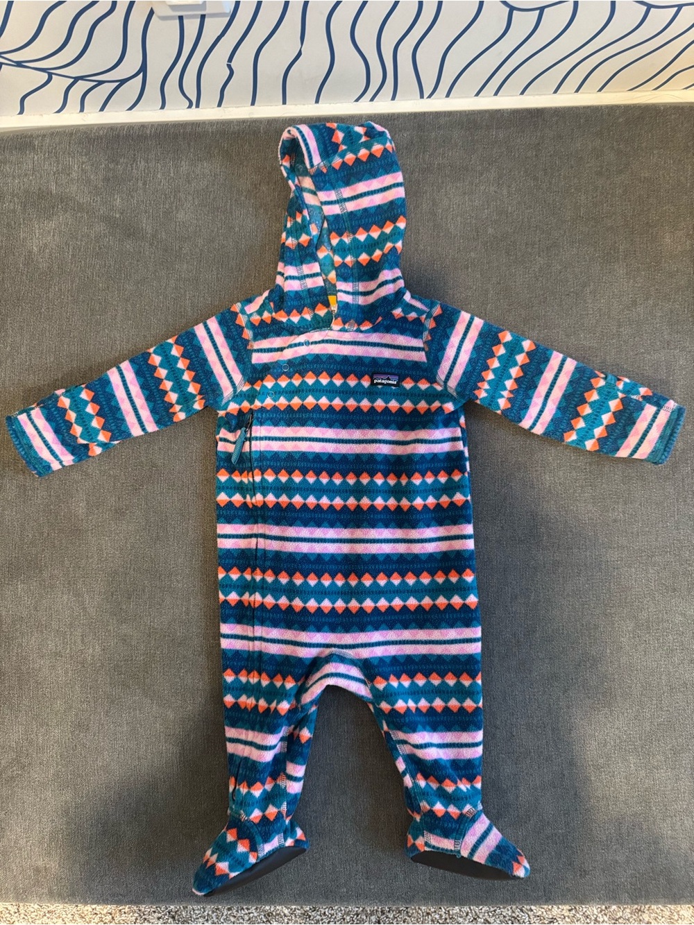 Patagonia Kids' Teal & Pink Micro-D bunting